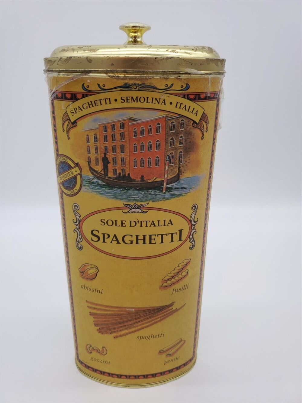 Sole D'Italia Spaghetti Can - Vintage 10in H